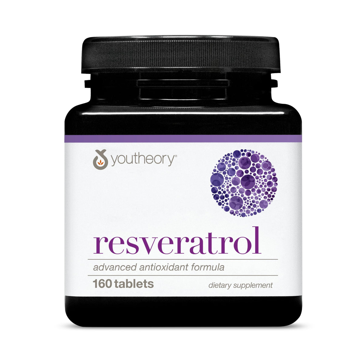 Bottle of Youtheory Resveratrol Advanced Antioxidant Formula