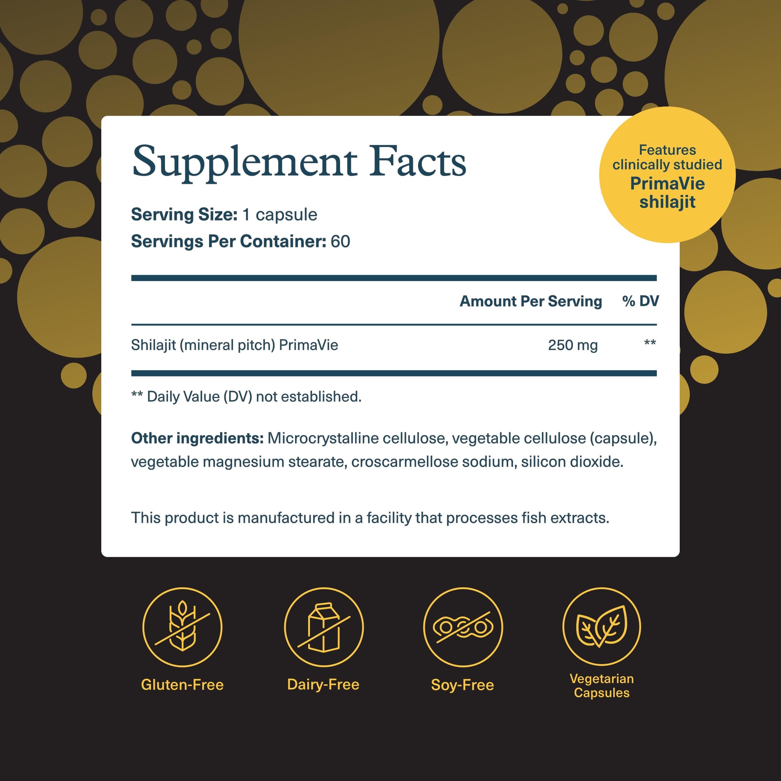 Bottle of Youtheory Shilajit 250mg capsules