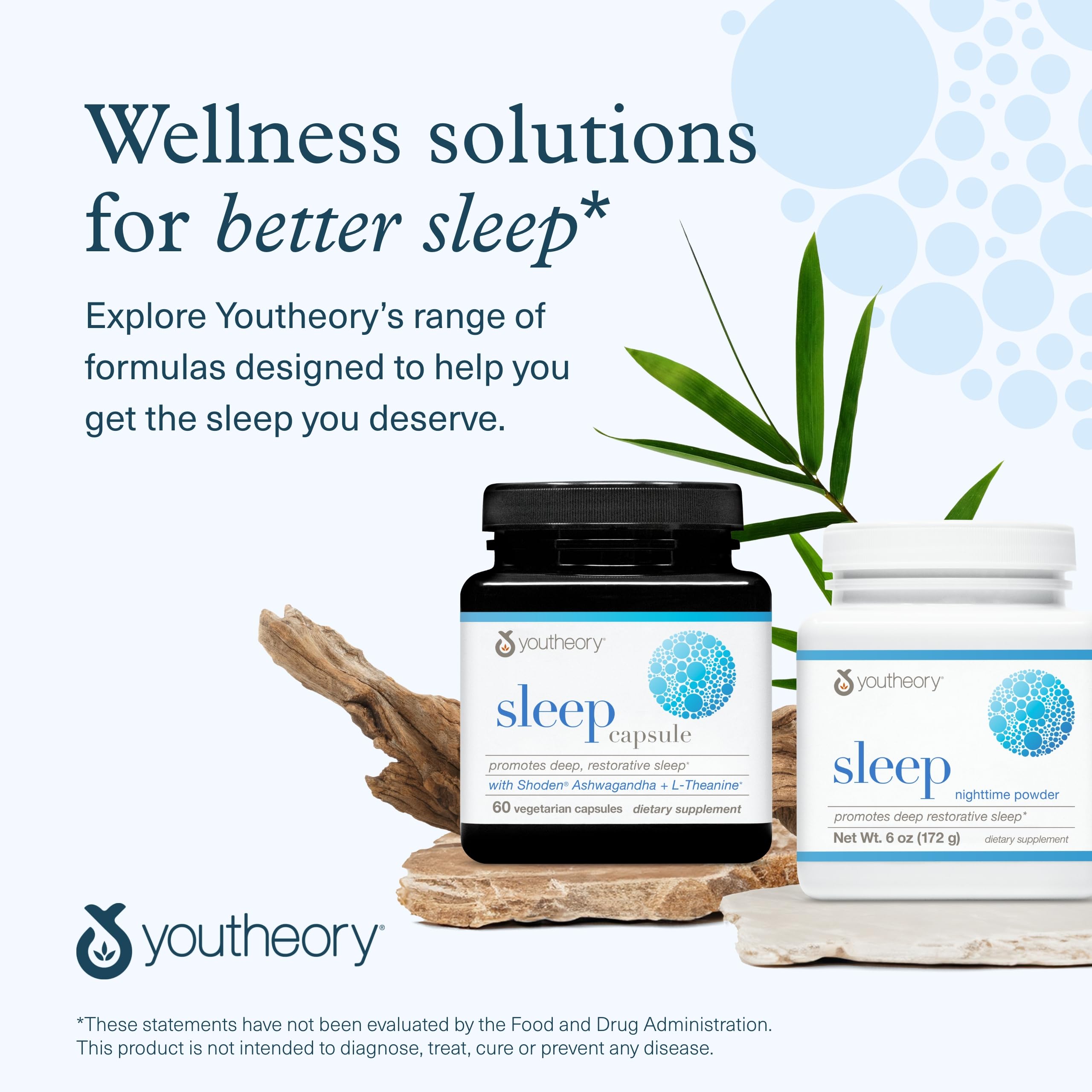 Product image showing the 6 oz size of Youtheory Sleep Nighttime Powder