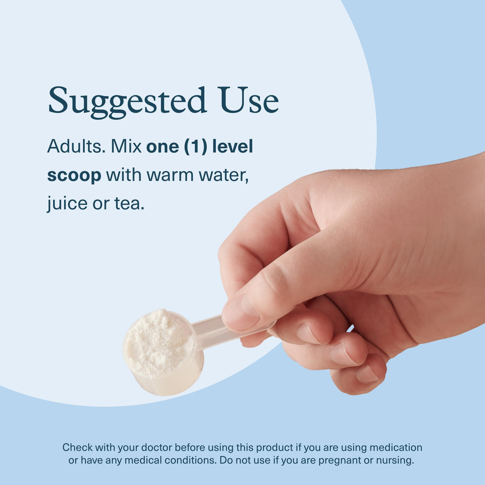 Dairy-free and gluten-free labeling on Youtheory Sleep Nighttime Powder