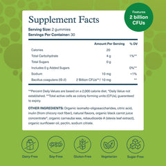 Youtheory Spore Probiotic bottle back label
