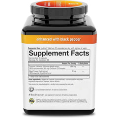 Dairy-free turmeric supplement packaging