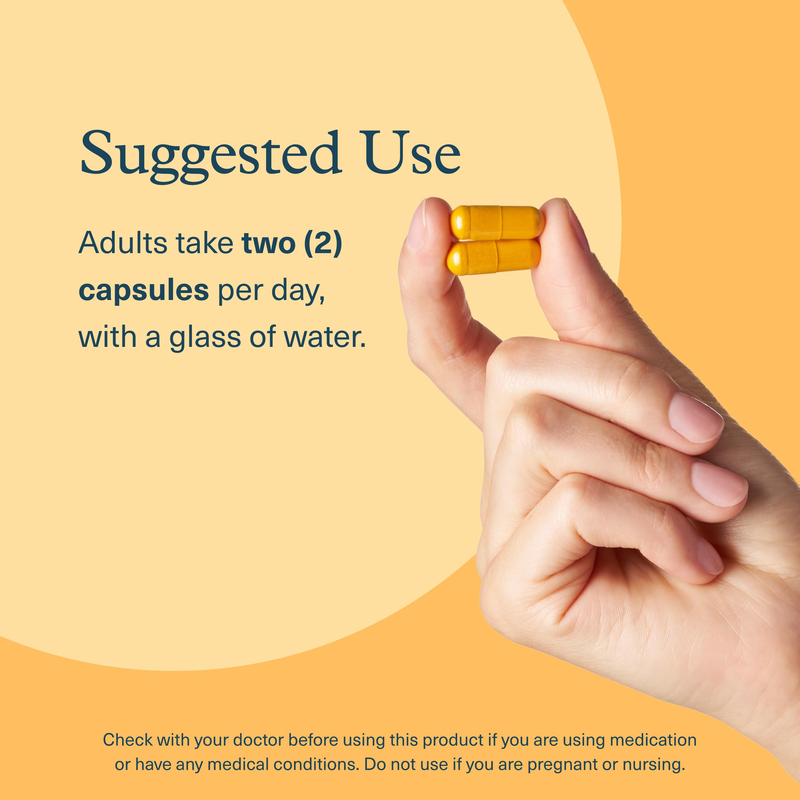 Dosage instruction: two capsules daily