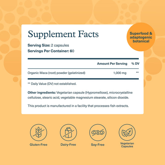 Menopause support for women using maca root