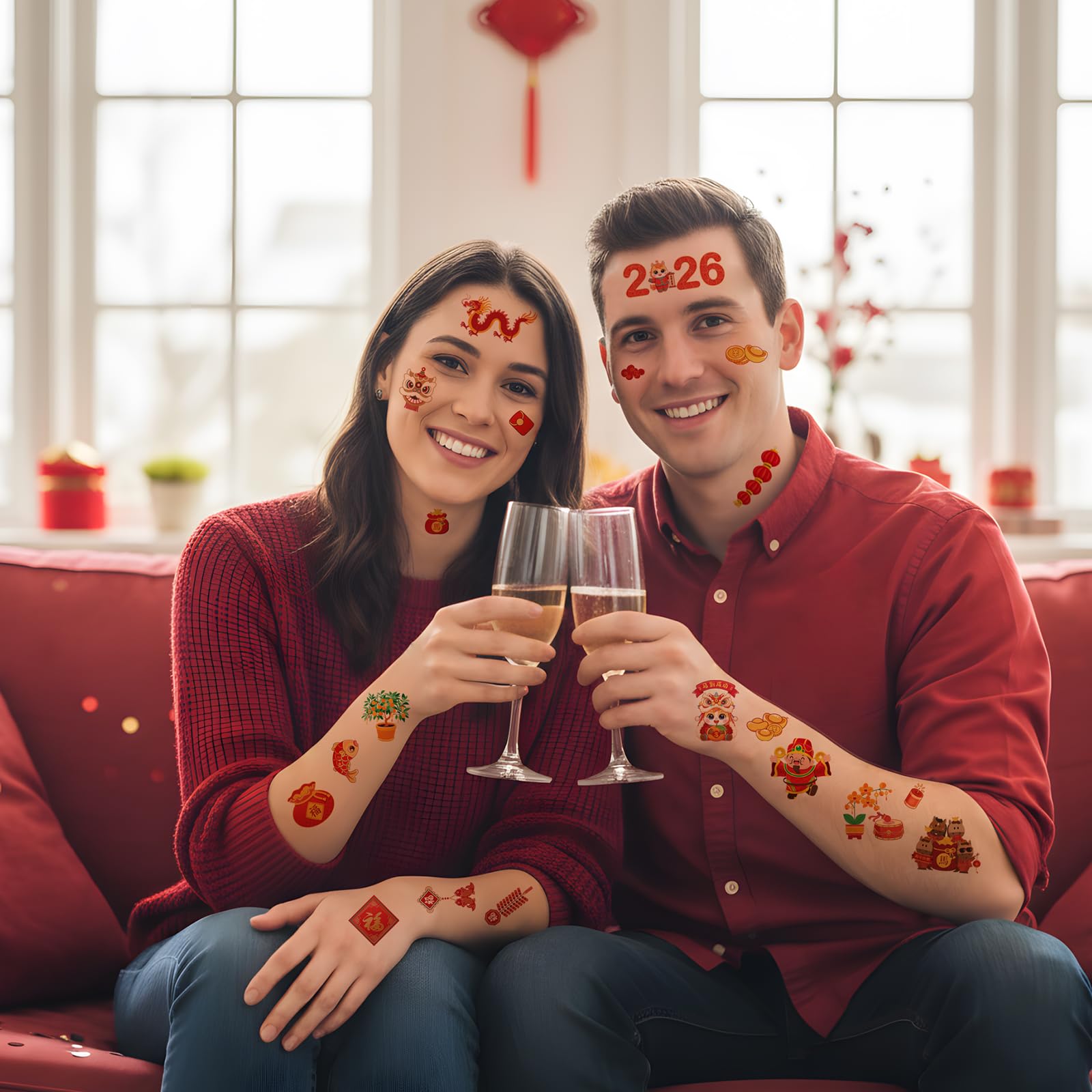 Yoyuspy easy-application tattoos for quick, mess-free festive skin art.