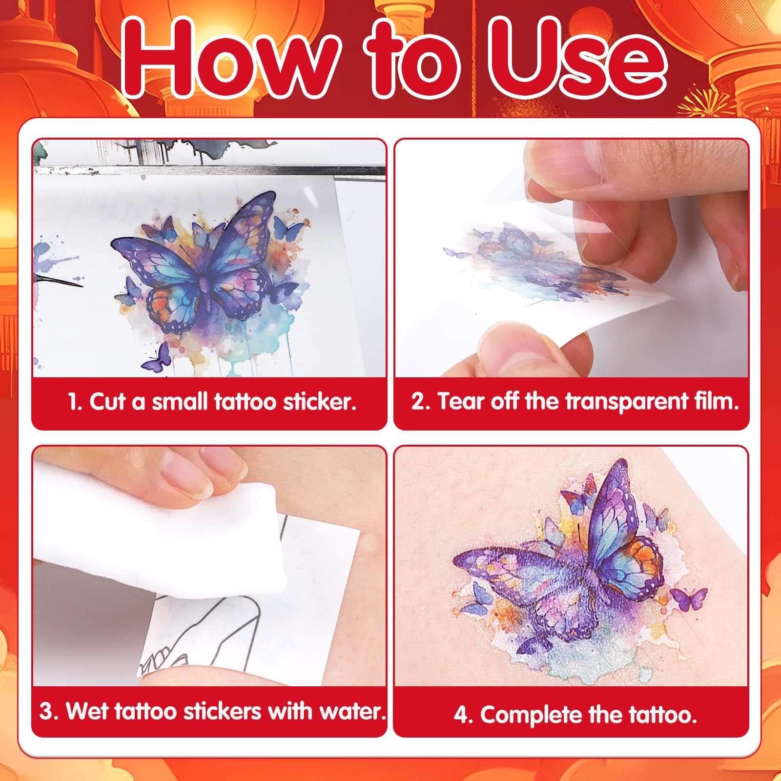 Yoyuspy red envelope themed tattoos for playful gifts and classroom prizes.