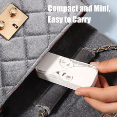 Packaging and inside view of the floss dispenser