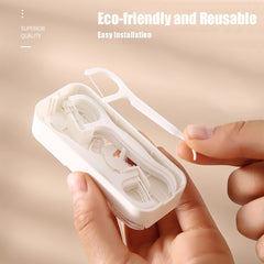 Eco-friendly reusable floss box with built-in floss sticks