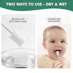 Complete Yruzqne infant oral care set with 52 soft finger toothbrushes