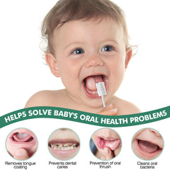 Sturdy paper handle with extended reach for baby's mouth