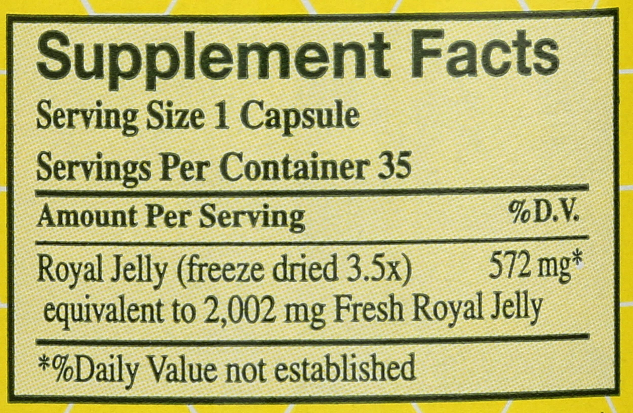 Genuine, Freeze Dried royal jelly capsules