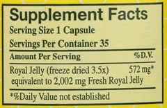 Genuine, Freeze Dried royal jelly capsules