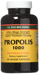 YS Eco Bee Farms Propolis 1000 front view bottle for daily wellness routine.