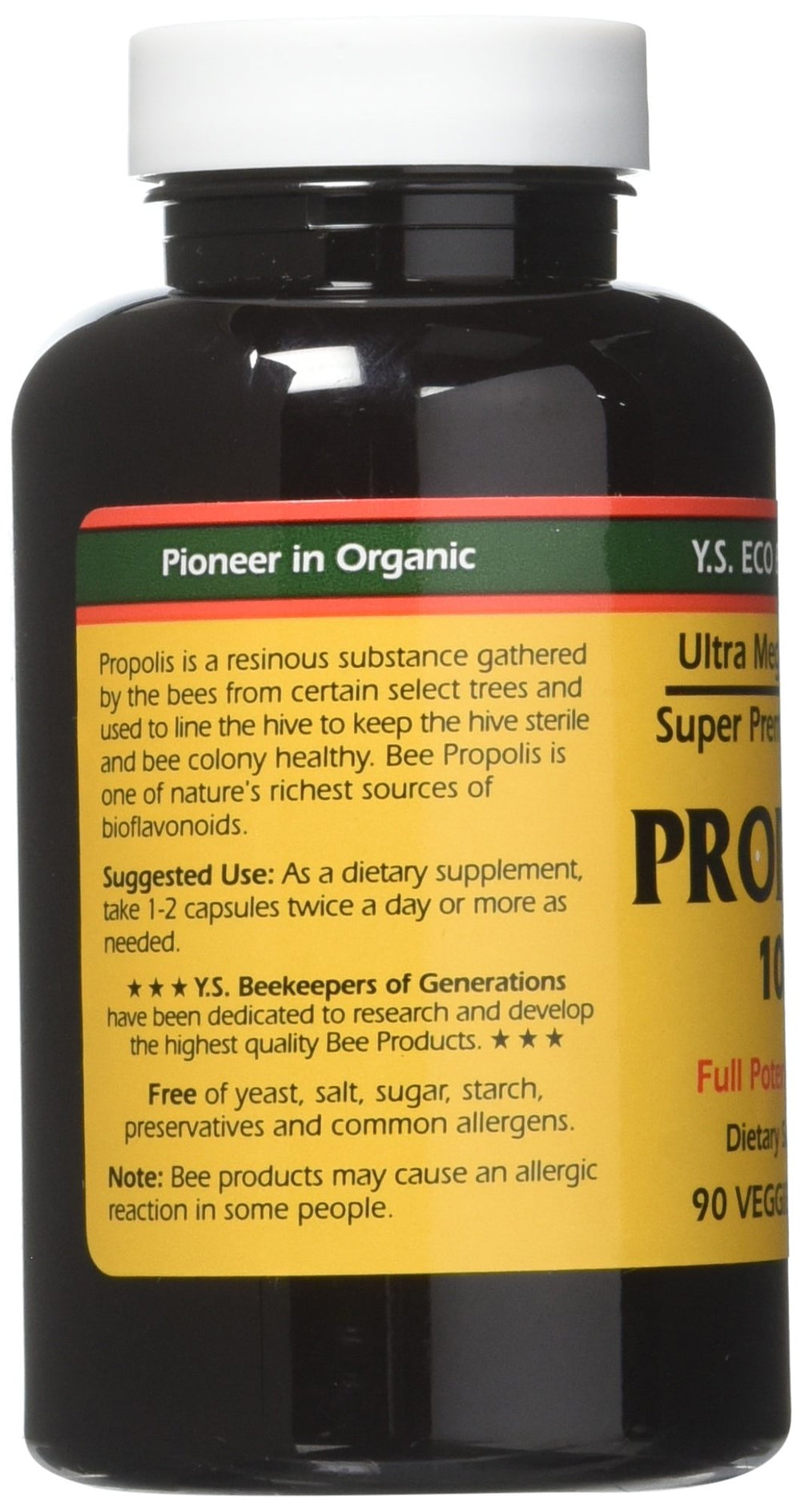 Close-up of Propolis 1000 bottle highlighting convenient capsule format.
