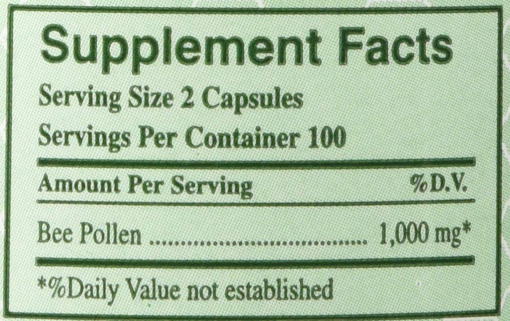 Nutrition highlights for YS Organics Bee Pollen 2-Pack