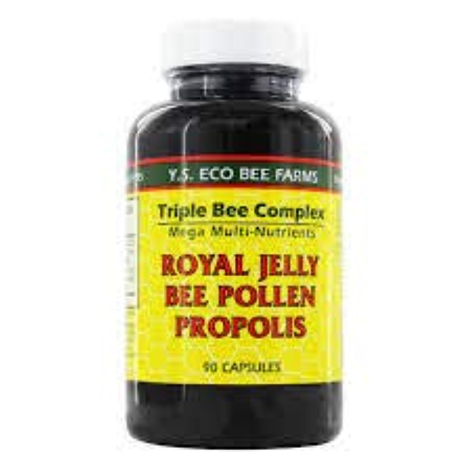 Label detail of YS Organics Triple Bee Complex 90 Caps 2 Pack
