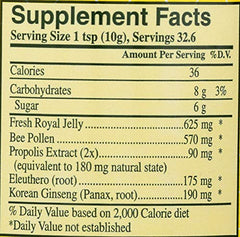 Ingredients including bee pollen and propolis