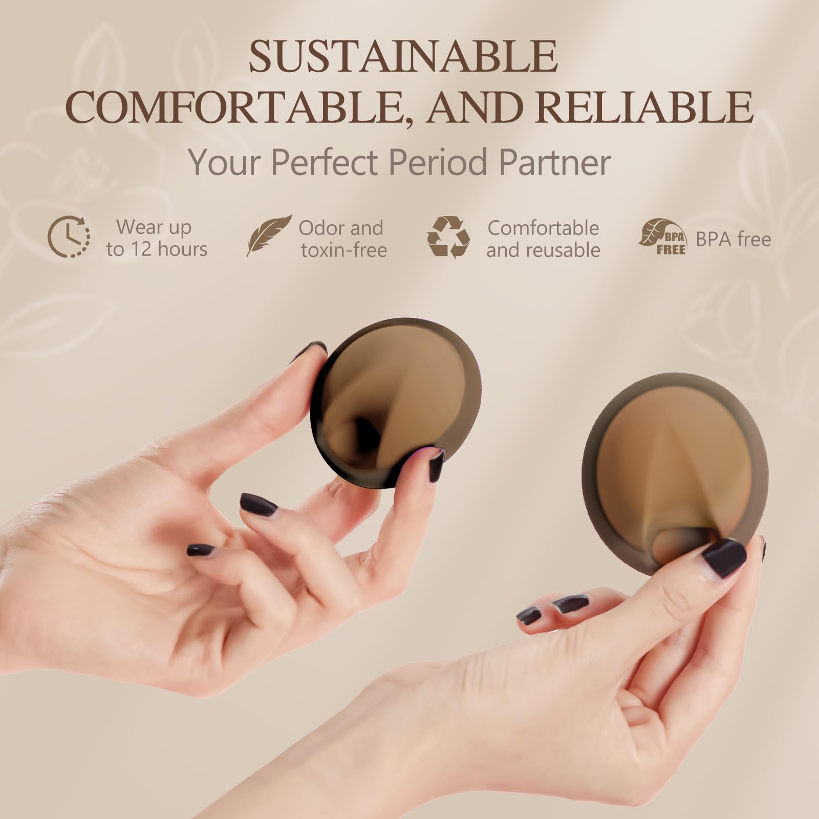 YTYOMUR reusable menstrual disc in eco-friendly silicone supports sustainability