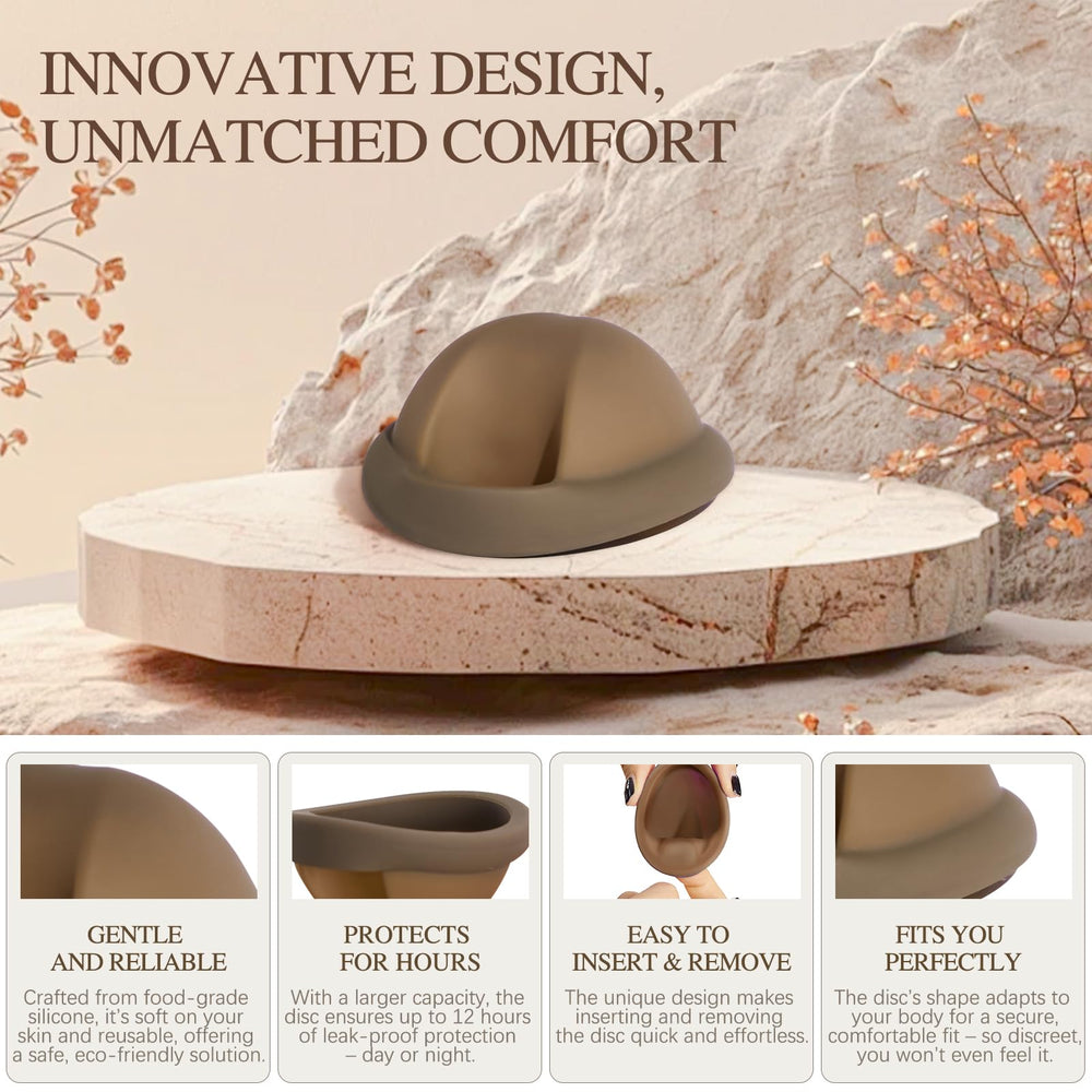 YTYOMUR reusable disc leakproof design conveys secure seal for all-day confidence.