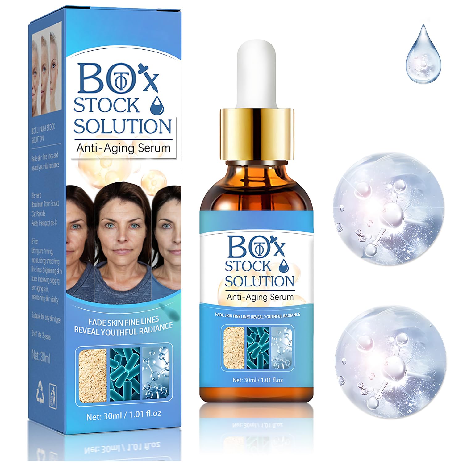 Product box and bottle presentation of Yuanyuuo 2Box serum