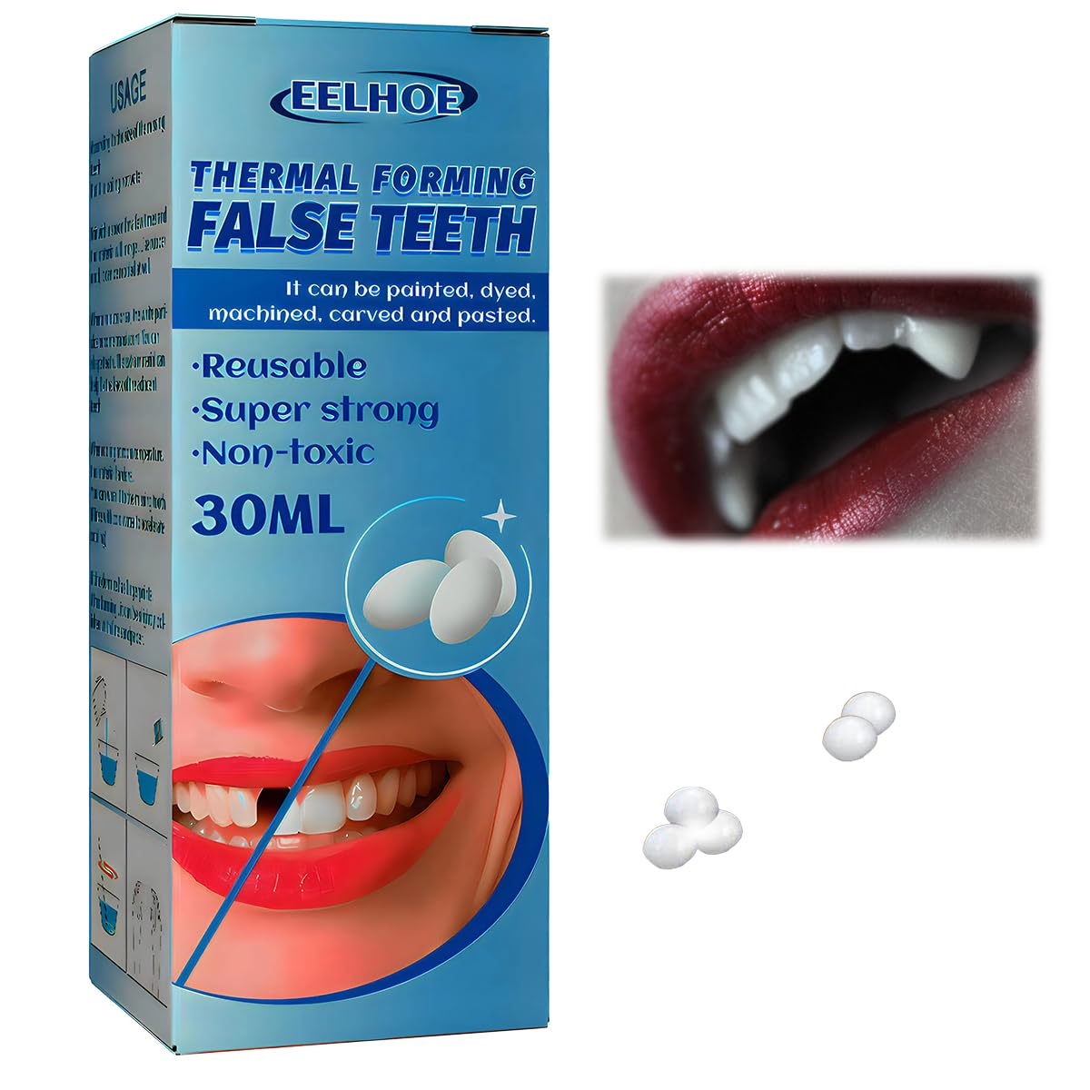 Yuehao temporary tooth repair kit box with 30ml bottle