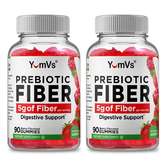 Yum-Vs Prebiotic Fiber Gummies bottle front