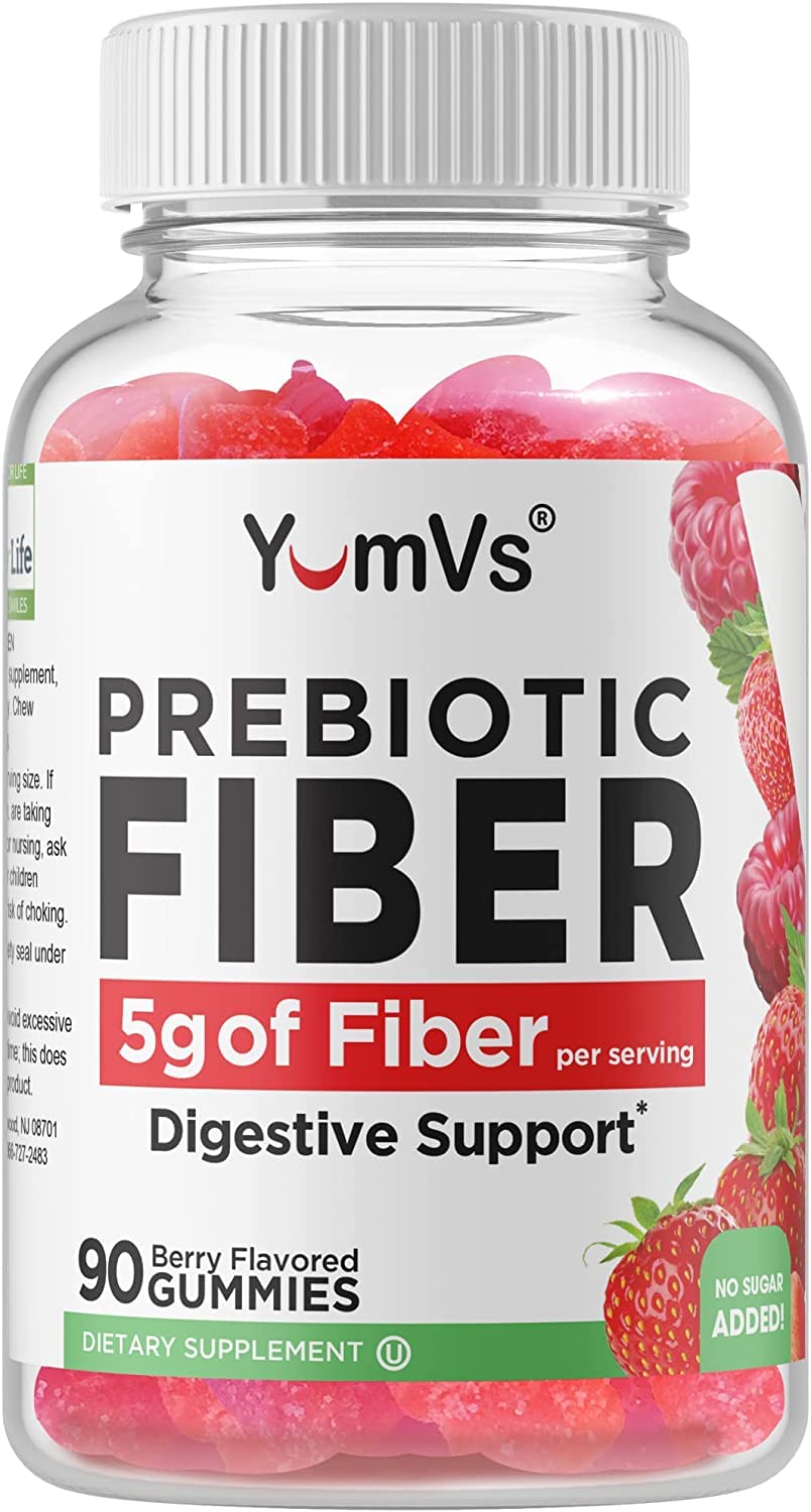 Berry flavor Yum-Vs prebiotic gummy close-up