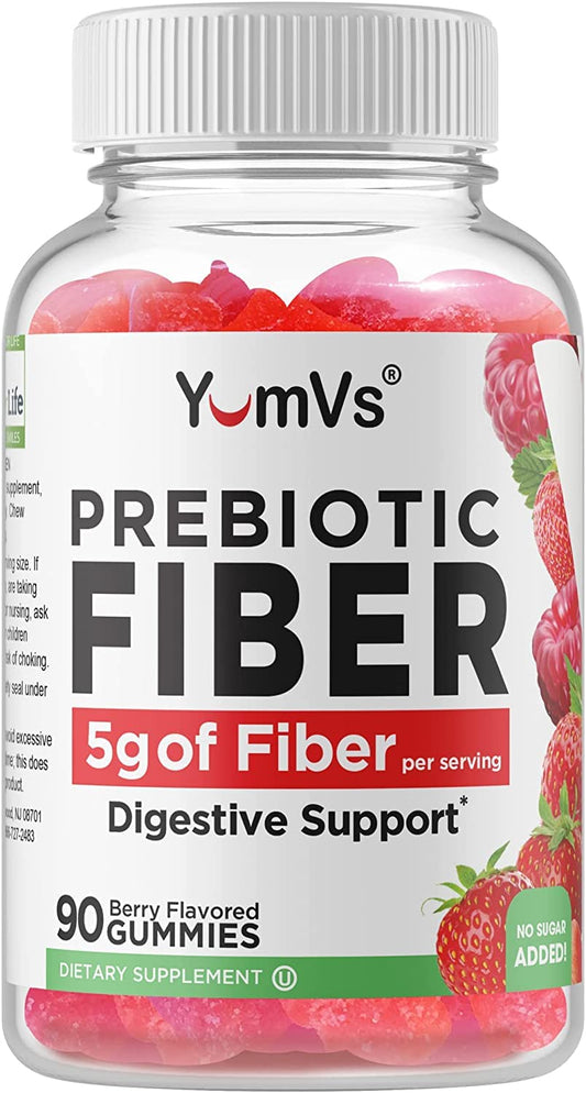 Berry flavor Yum-Vs prebiotic gummy close-up