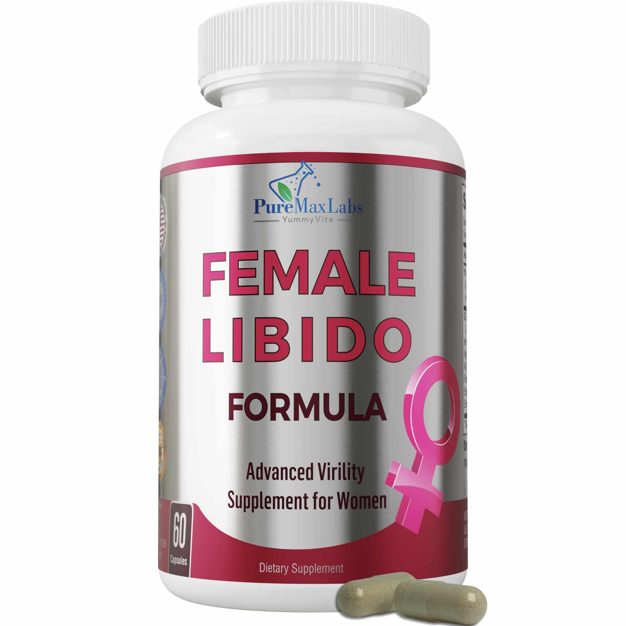 Bottle of YUMMYVITE Female Libido Formula with Epimedium Horny Goat Weed and Maca