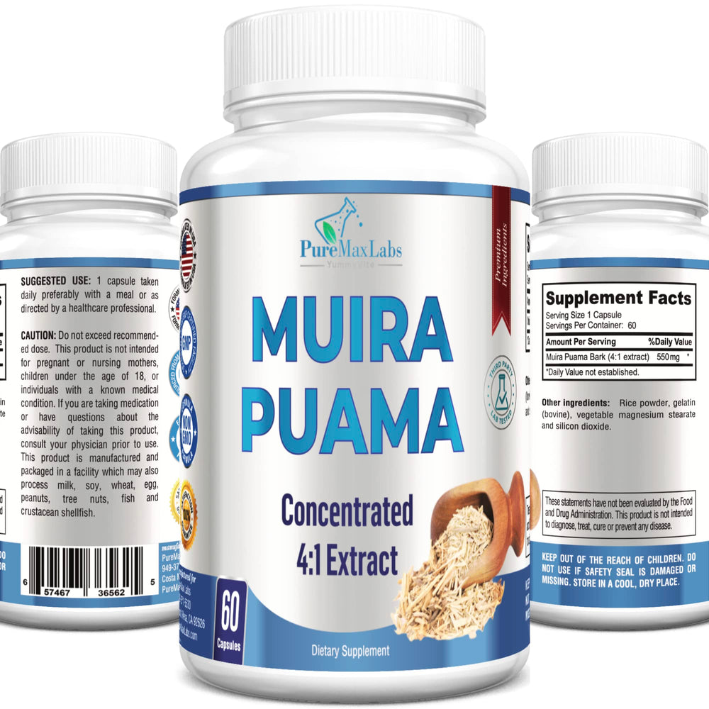 YUMMYVITE Muira Puama Capsules bottle on white background