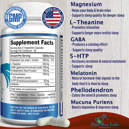 Close-up of YUMMYVITE bottle label showing Non-GMO and ingredients