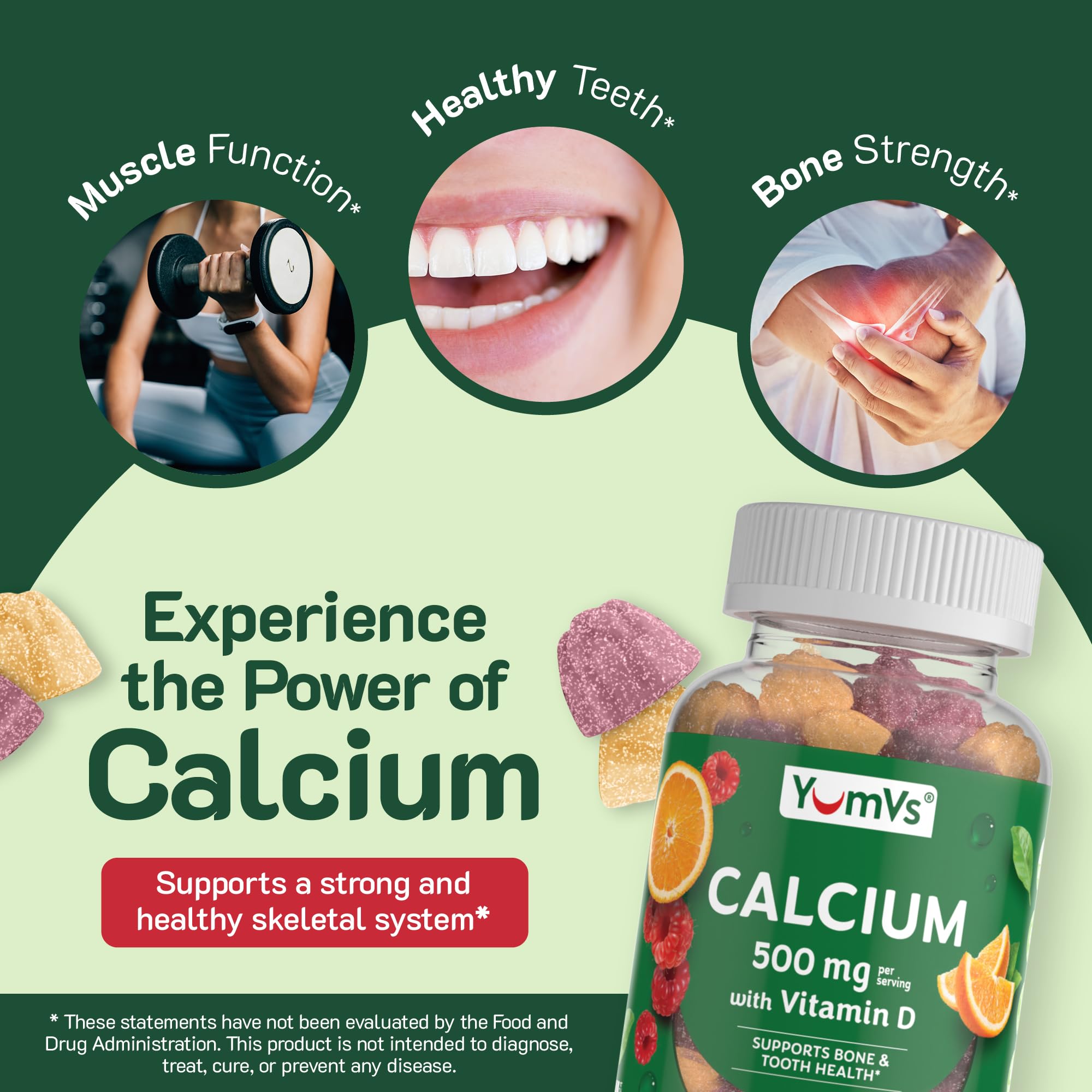 Packaging image of YumVs Calcium D3 gummies bundle (2 bottles)
