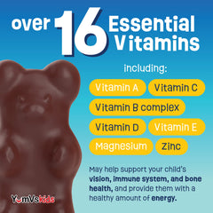 Serving image showing chocolate bears for YUM-V'S Kids Multivitamin