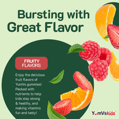 Assorted fruit-flavored YumVs Kids Multivitamin Gummies