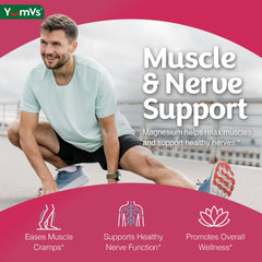 Nutrition facts for YUM-V'S Magnesium Citrate Gummies Raspberry
