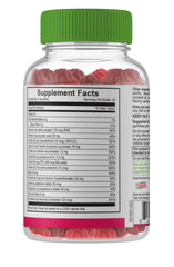 Nutrition facts panel for YUM-V'S gummies