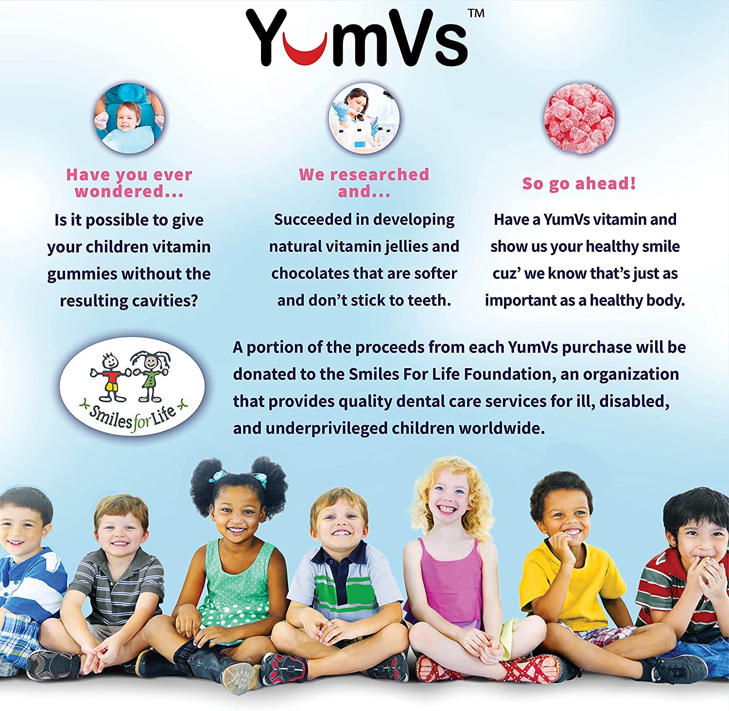 Two-pack of YumVs vitamins for convenient usage