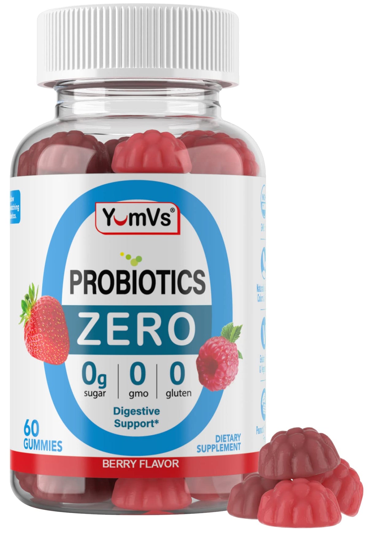 YUM-V'S Zero Sugar Probiotic Gummies hero image