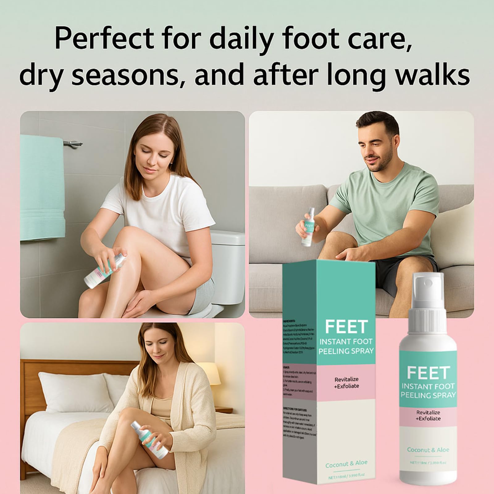 Home foot care setup with Yunmeng spray beside pedicure tools