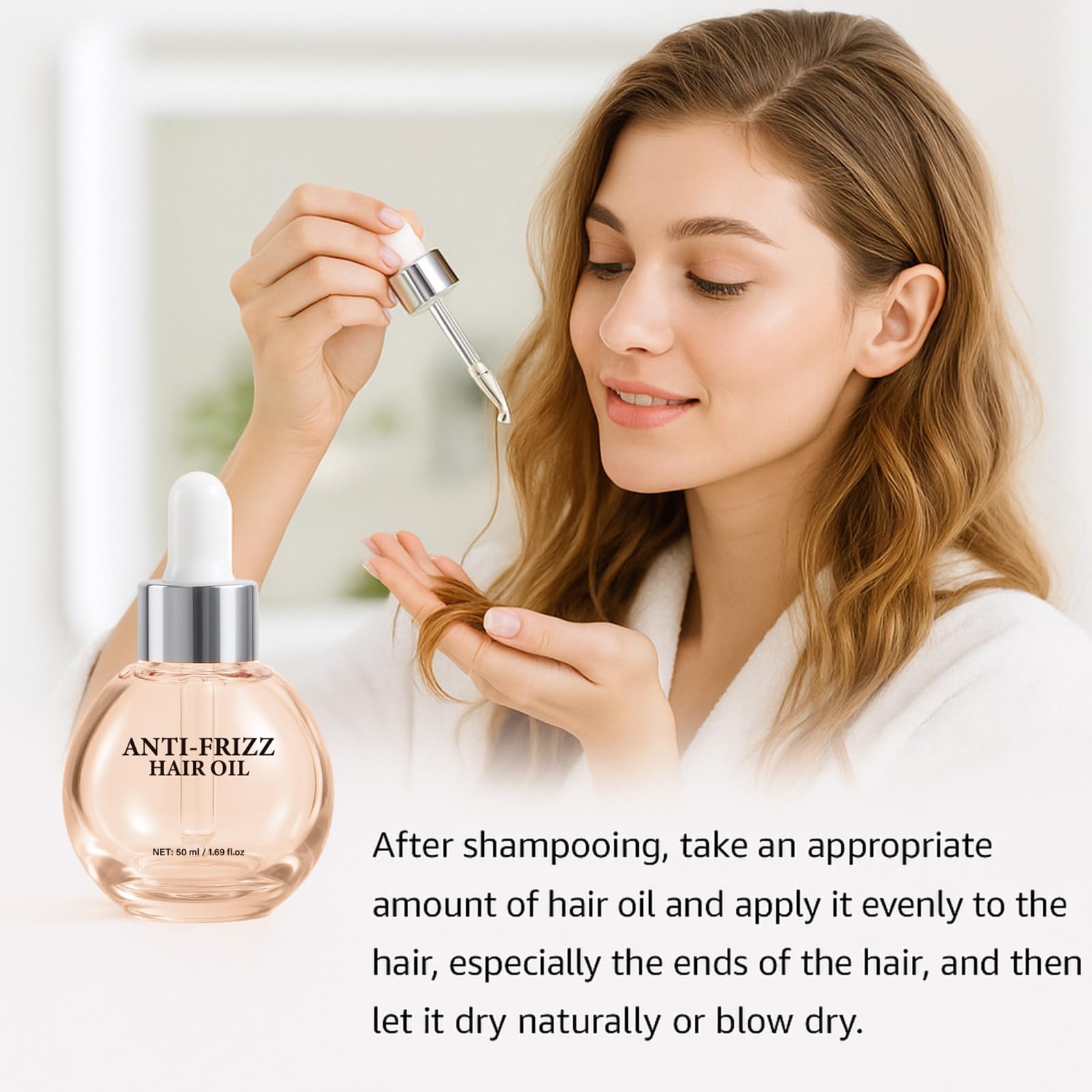 Yunmeng Hair Oil suitable for all hair types demonstration.