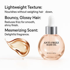 Yunmeng Hair Oil rose and vitamin E ingredients highlight.