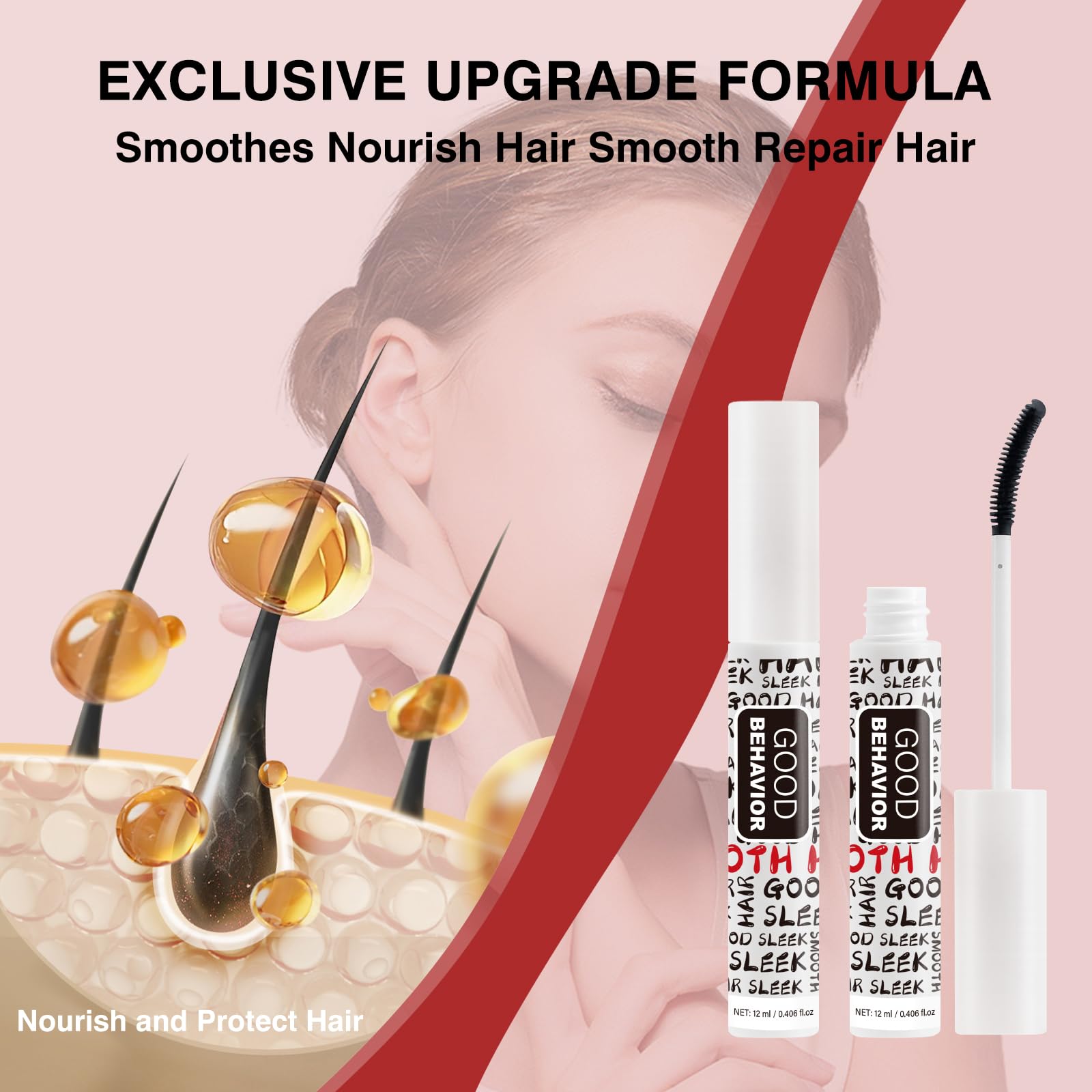 Yunmeng Hair Stick Smooth Styled Hair provides elastic hydration.