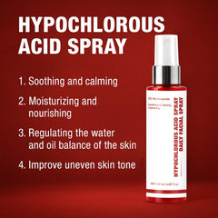 Close up of Yunmeng spray mist shows fragrance free formula and soothing application.