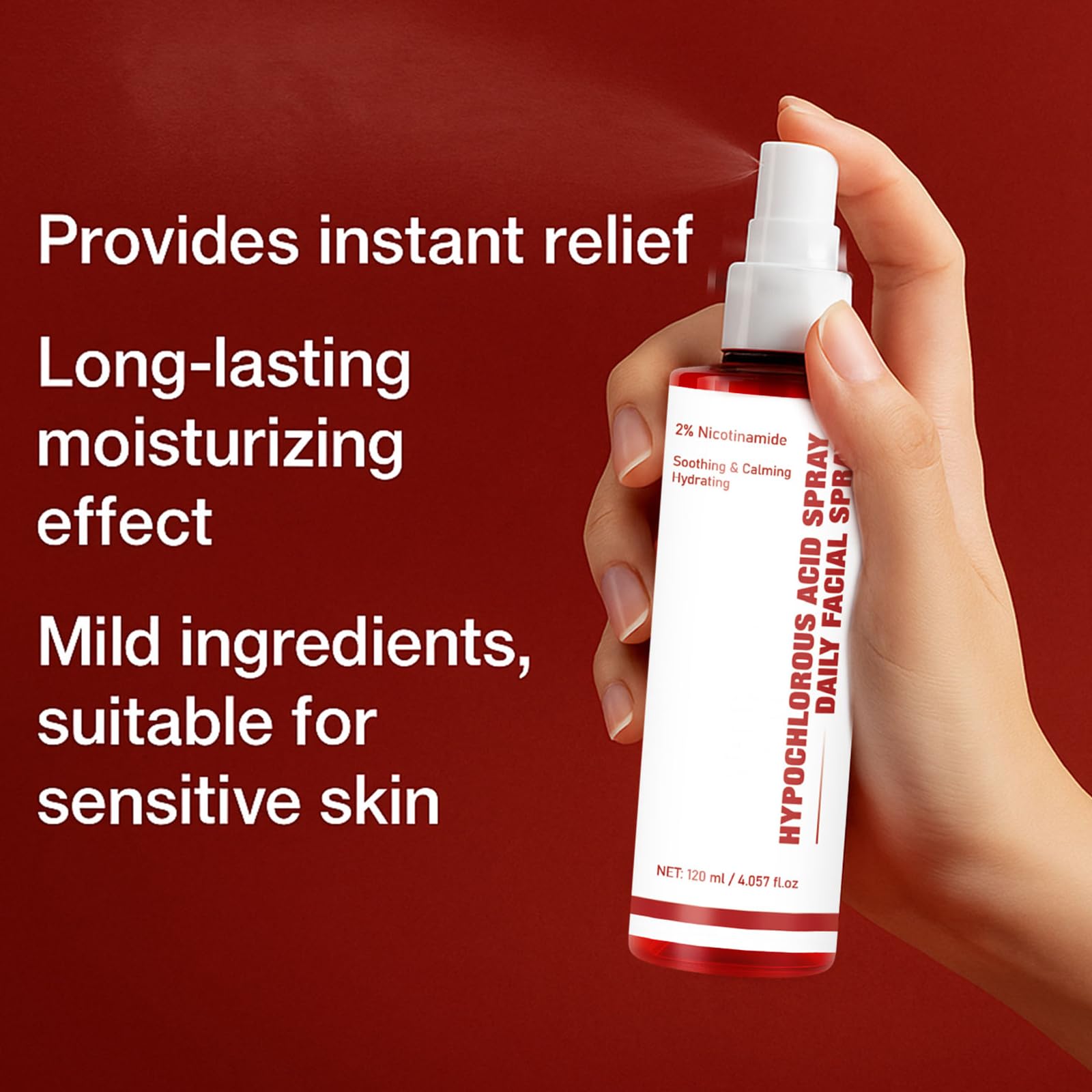 Packaging of Yunmeng Hypochlorous Acid Spray shown in a compact easy to use bottle.