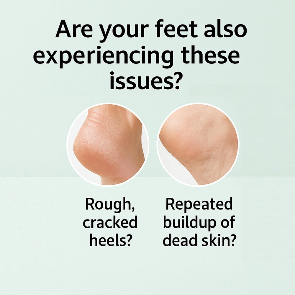 Yunmeng foot mask spray applied to clean feet for at-home pedicure steps