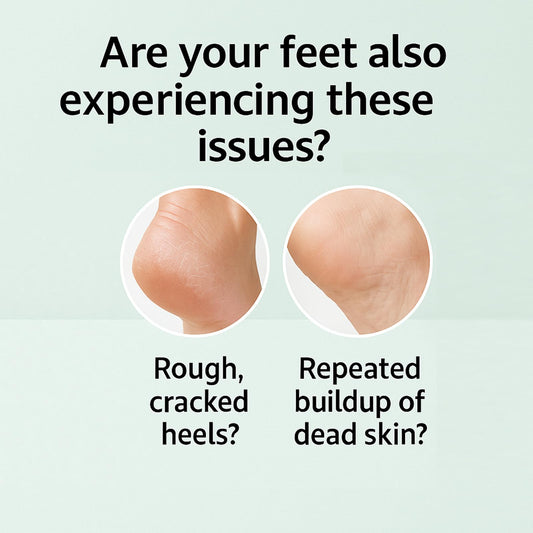Yunmeng foot mask spray applied to clean feet for at-home pedicure steps