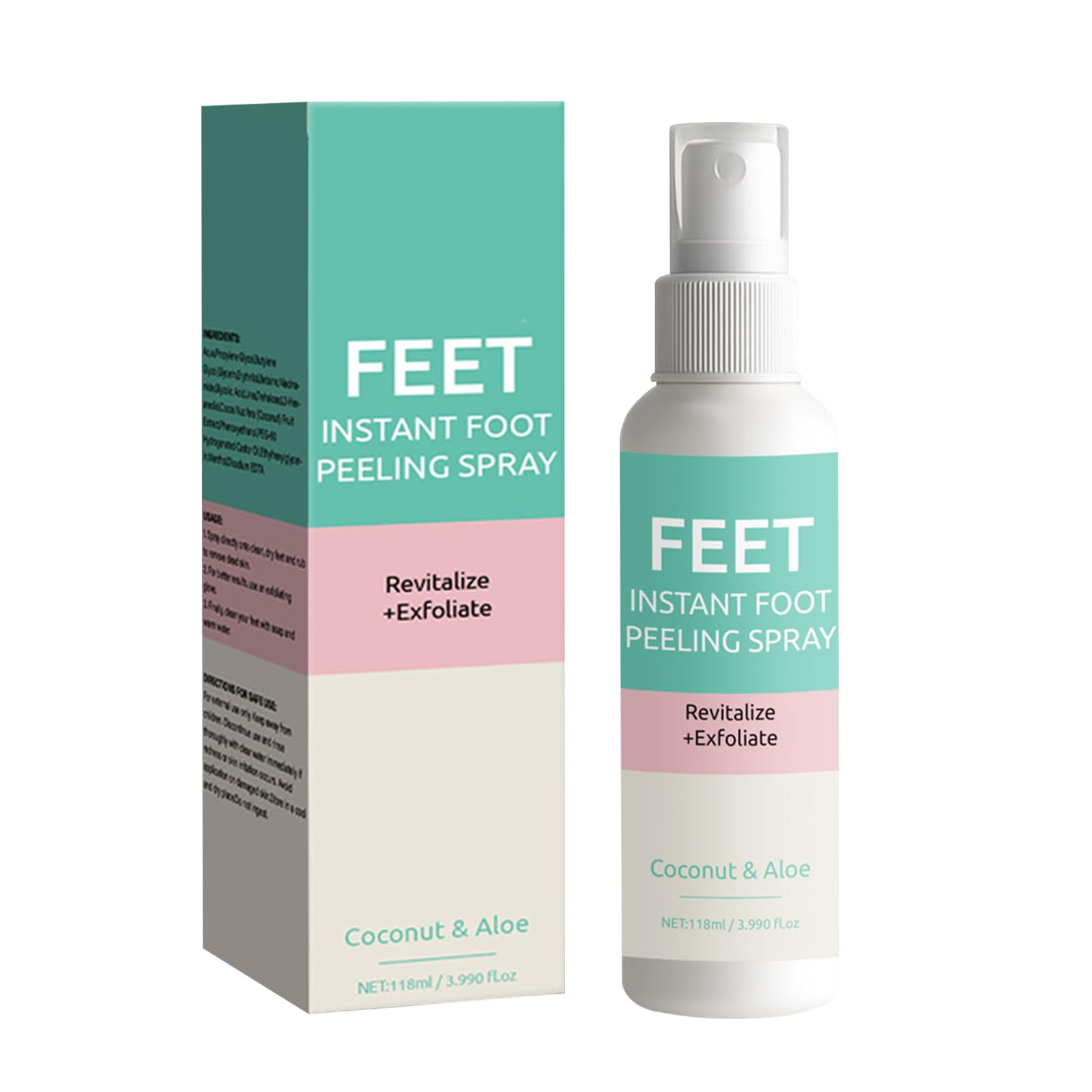Yunmeng Instant Foot Peeling Mask Spray bottle close-up showing exfoliation capabilities