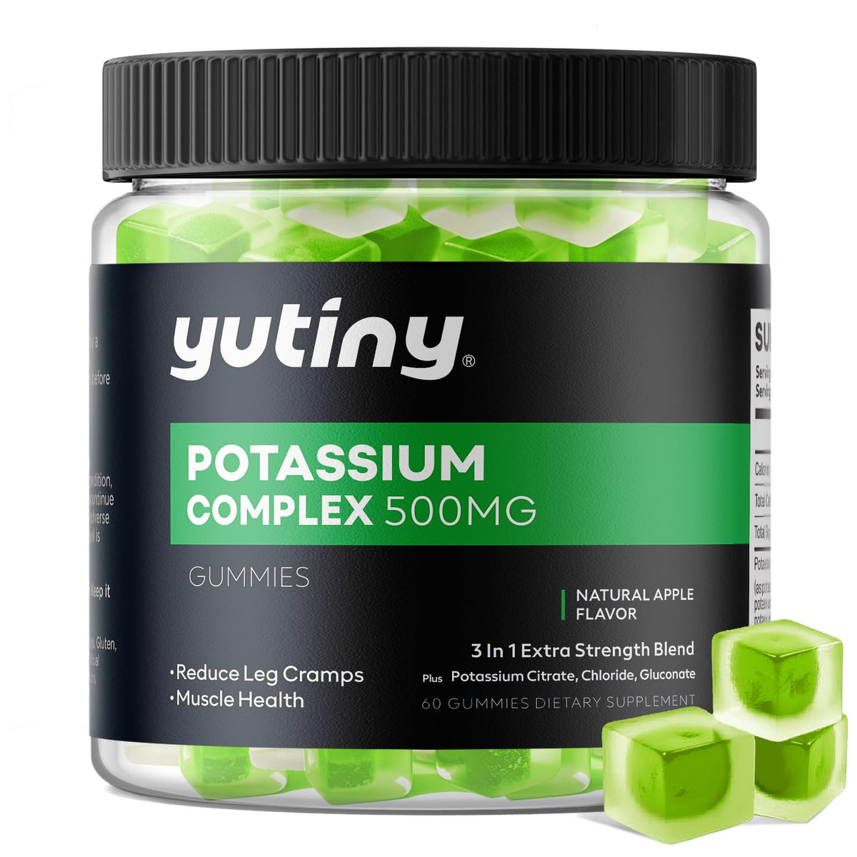 Yutiny Potassium Gummies bottle – 60 count