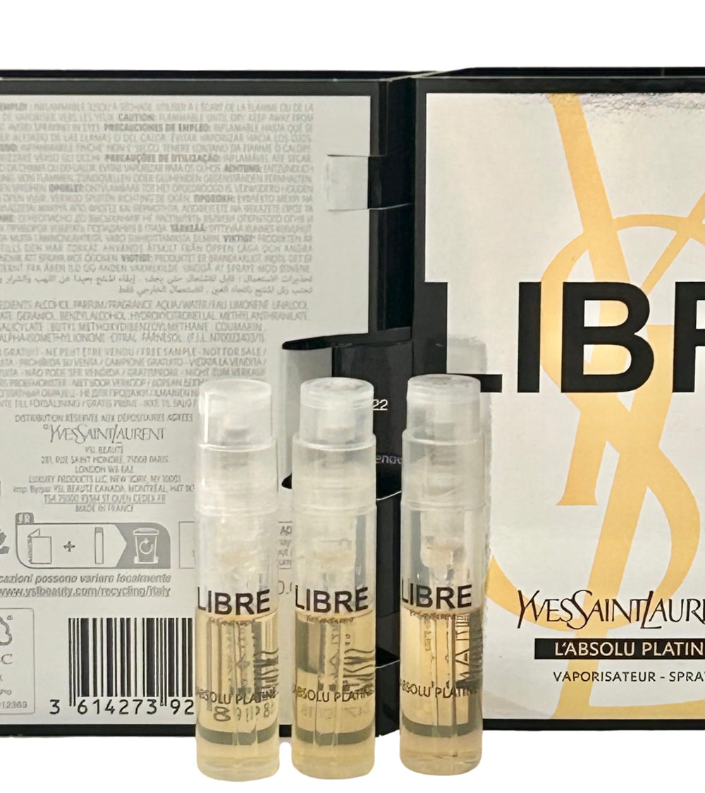 Portable mini spray for on-the-go application with Libre L'Absolu Platine.