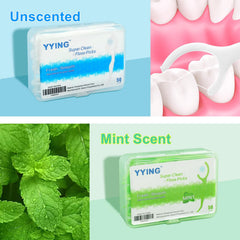 Family pack of 300 YYING dental floss picks